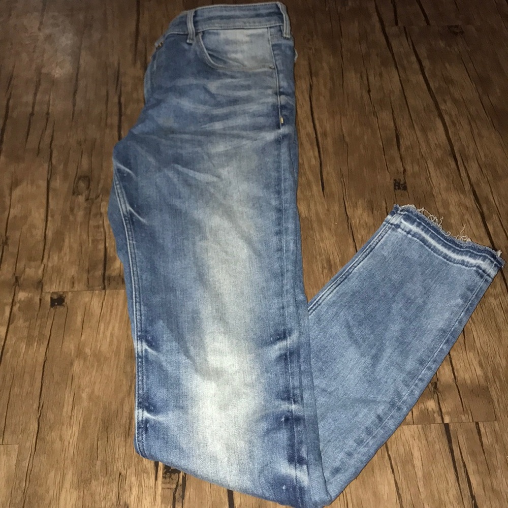 faded blue jeans